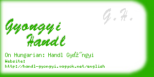 gyongyi handl business card